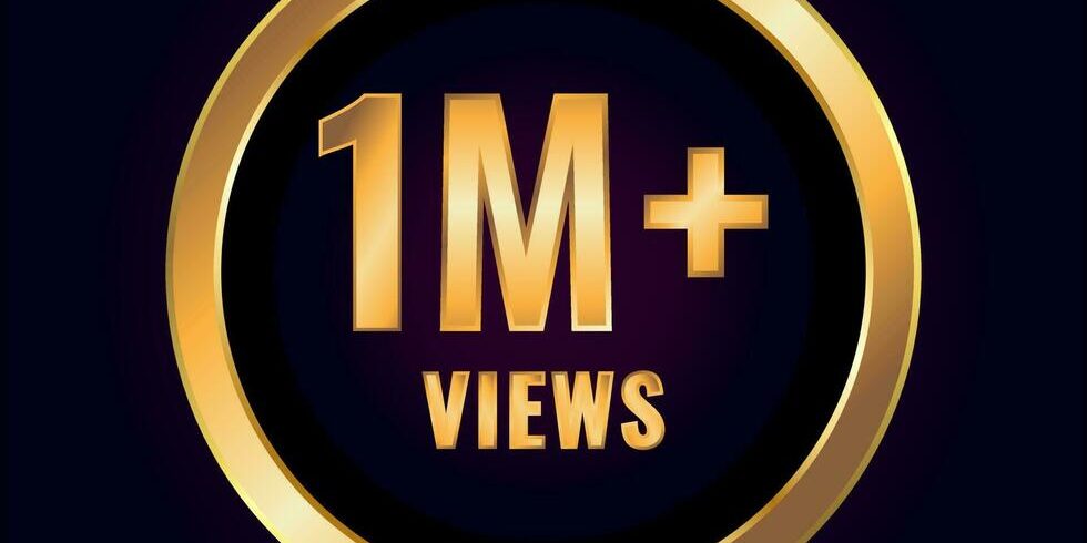 one-million-views-celebration-badge-label-vector